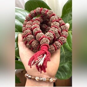 Vintage & Natural 5 Mukhi Himalayan Rudraksha Japa Mala For Yoga & Meditation 🧘